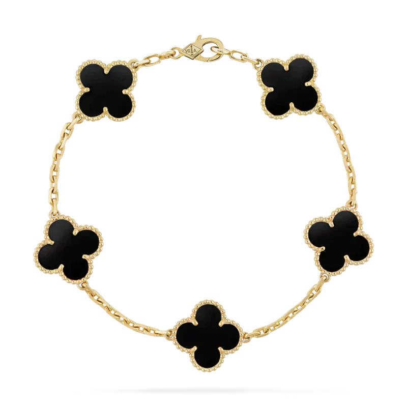 Golden Black Luxe | Stapelbart Armbandset