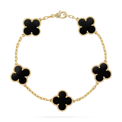 Golden Black Luxe | Stapelbart Armbandset