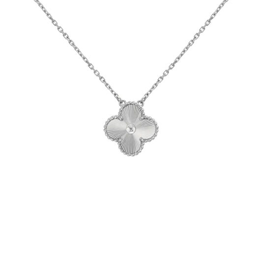 Silver Guilloché | Klöverhalsband