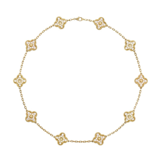 Golden Luxe | Klöverhalsband med Diamant